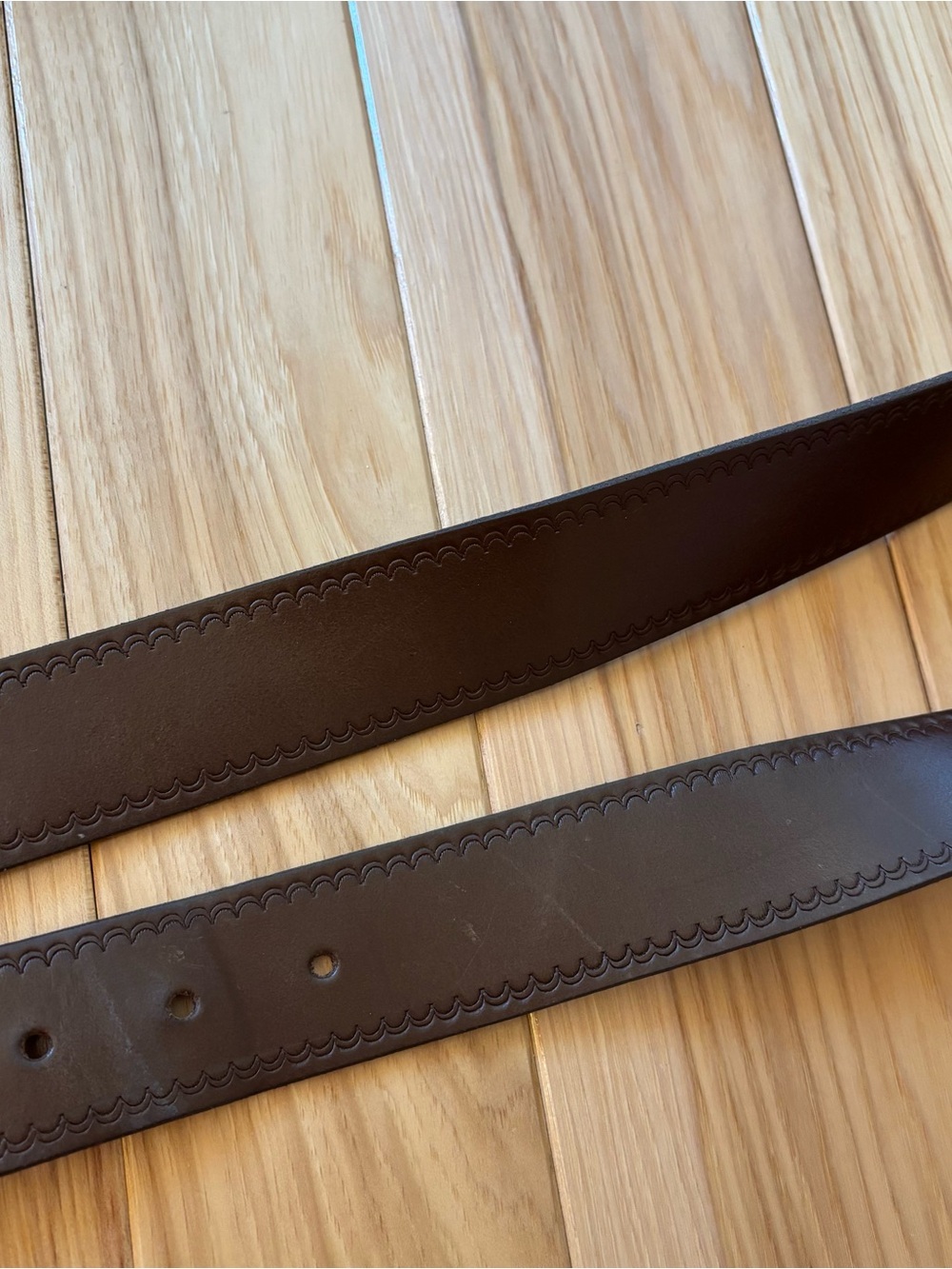 J. Crew Brown Leather Belt Size 36 - Picture 8 of 10